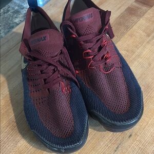 Nike Red and Blue Athletic Shoes with Breathable Upper